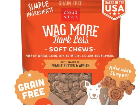 Wag More Bark Less Peanut Butter and Apples Soft and Chewy Grain Free Dog Treats Cheap