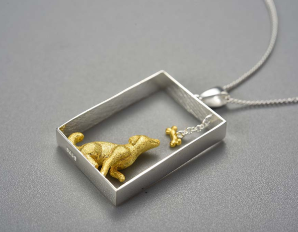 Dachshund Dog and Bone Pendant Sale