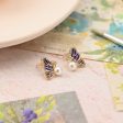 Butterfly Pearl Earrings Cheap