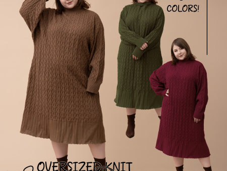 (Pre-Order) Oversized Knit Sweater Dress For Sale