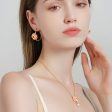 Pink Verbena Hoops Earrings Cheap