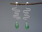 Aventurine Vase Earring For Sale