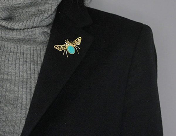 Amazonite Bee Brooch Online