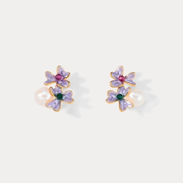 Iris Pearl Earrings Discount