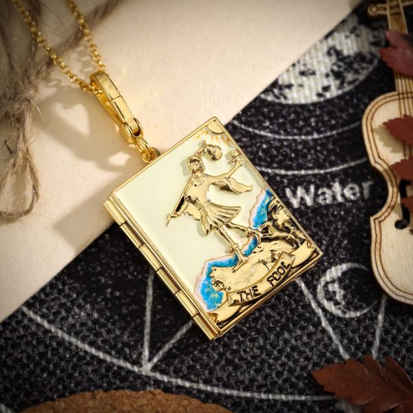 Tarot Locket Necklace-The Fool Online now