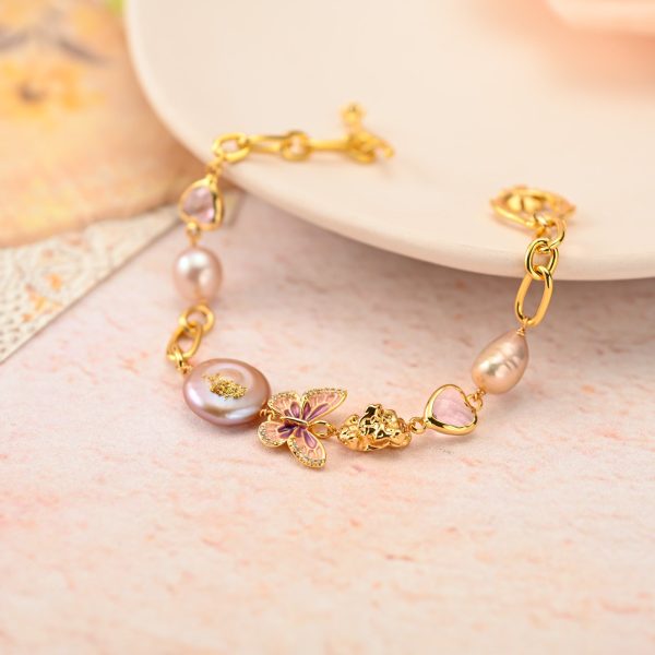 Butterfly Baroque Pearl Bracelet Fashion