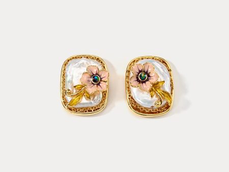 Flower Pearl Earrings Discount