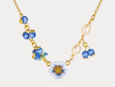 Flower Blueberry Necklace Cheap