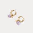 Amethyst Huggie Earrings on Sale