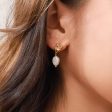 Baroque Gold Foil Pearl Stud Earrings Sale