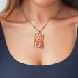 The Chariot Tarot Card Necklace Hot on Sale