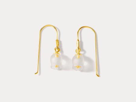 Gold Lily of the Valley Earrings on Sale