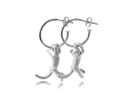 Hanging Cat Earring For Cheap