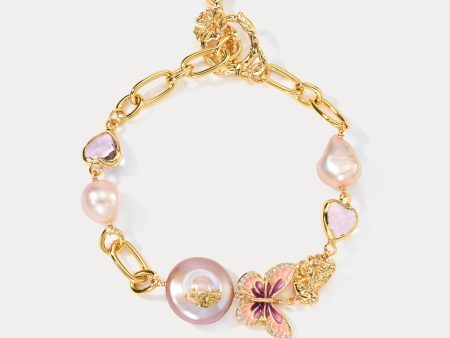 Butterfly Baroque Pearl Bracelet Fashion