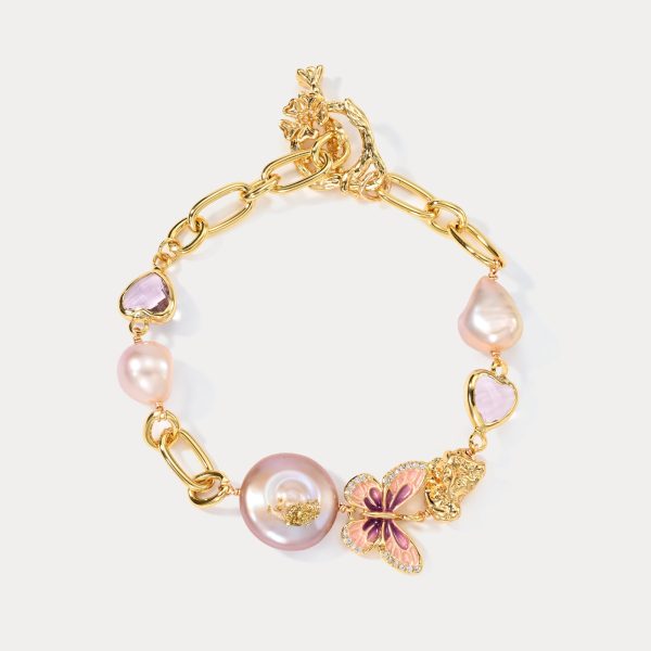 Butterfly Baroque Pearl Bracelet Fashion