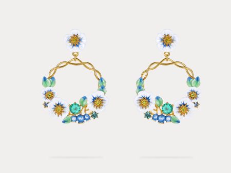 Blueberry Dangle Hoop Earrings Online Hot Sale