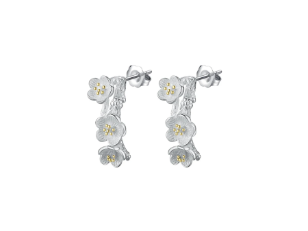 Hanging Elegant Flower Stud Earrings on Sale