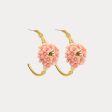 Pink Verbena Hoops Earrings Cheap