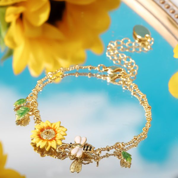 Sunflower Bee Bracelet on Sale