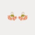 Pink Verbena Ear Jacket Earrings Supply