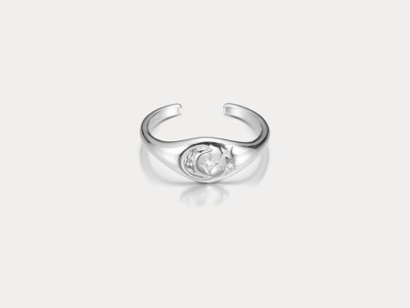 Star and Moon Ring For Cheap