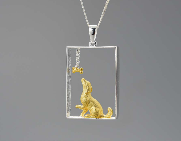 Dachshund Dog and Bone Pendant Sale