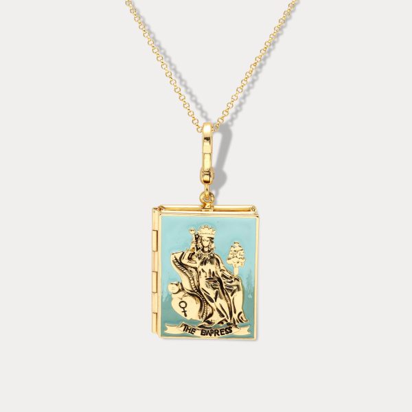 Tarot Locket Necklace-The Empress Discount