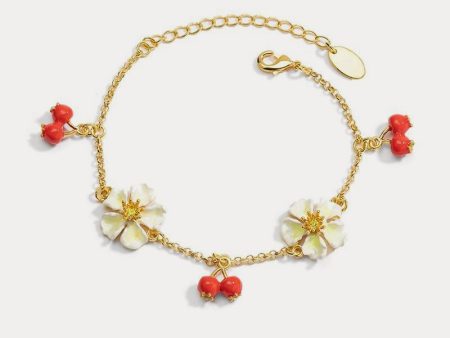 Cranberry Flowers Bracelet Hot on Sale