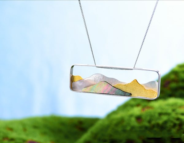 Sparkly Mountain Pendant For Cheap