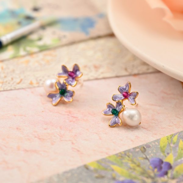 Iris Pearl Earrings Discount