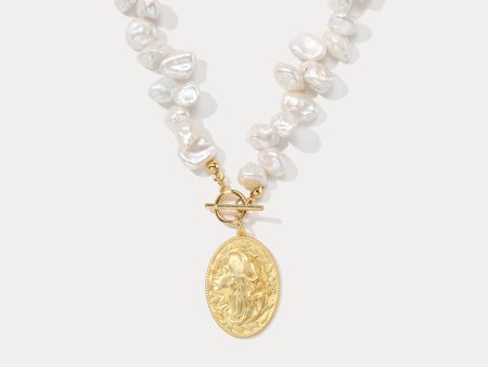 Goddess Coin Pearl Necklace Online