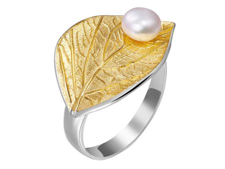 Pearl Leaf Ring Fashion