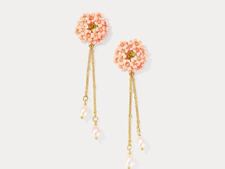 Pink Verbena Earrings Cheap