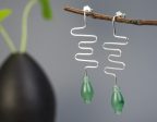 Aventurine Vase Earring For Sale