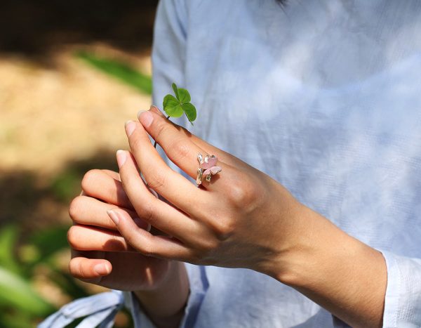 Butterfly On Branch Ring For Cheap