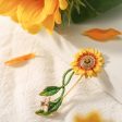 Sunflower & Bee Brooch on Sale