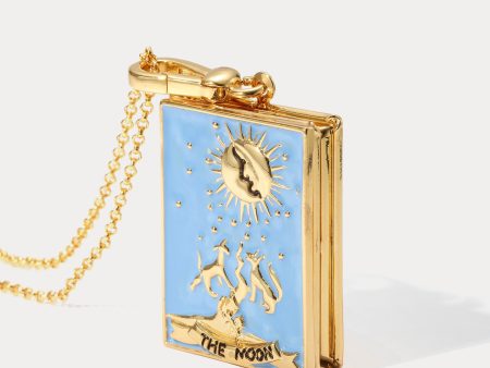 Tarot Locket Necklace-The Moon Discount