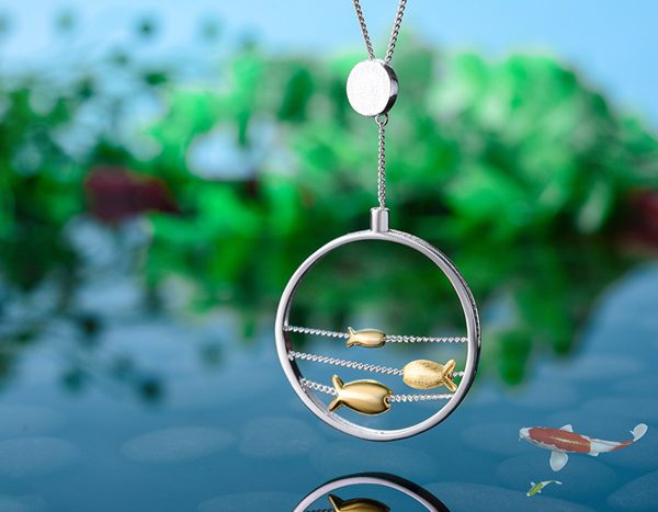 Swimming Fishes Pendant Online now