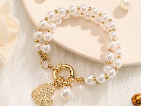 Heart Pearl Bracelet Cheap