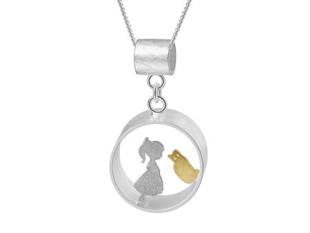 Boy and Girl Meets Cat Pendant Hot on Sale