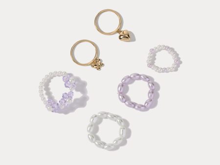 Lavender Ring Set Hot on Sale