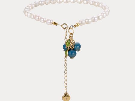 Blueberry Pearl Anklet on Sale