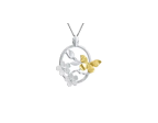 Butterfly Garden Flower Pendant For Sale