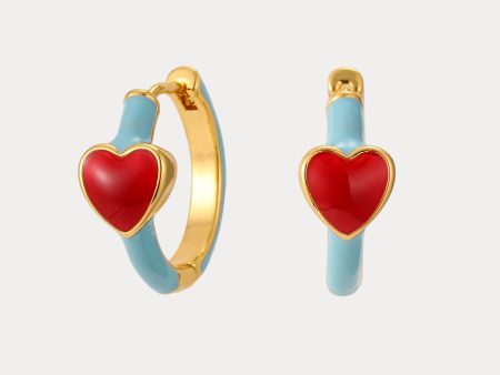 Sweet Heart Earrings Hot on Sale