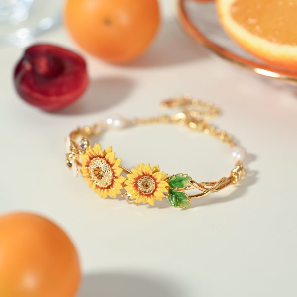 Sunflower & Bee Bracelet Fashion