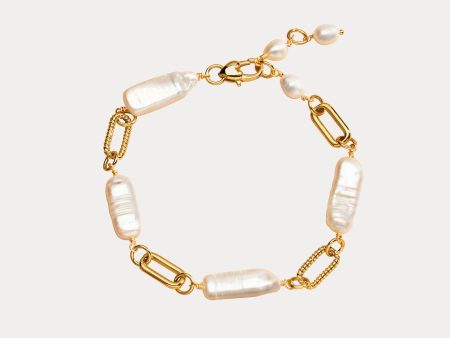 Baroque Pearl Chain Bracelet Cheap