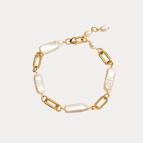 Baroque Pearl Chain Bracelet Cheap