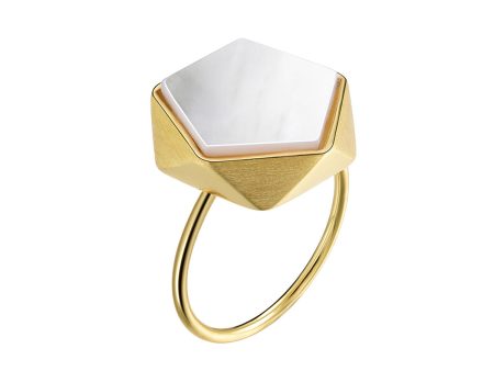 Pentagon Geometric Ring Discount