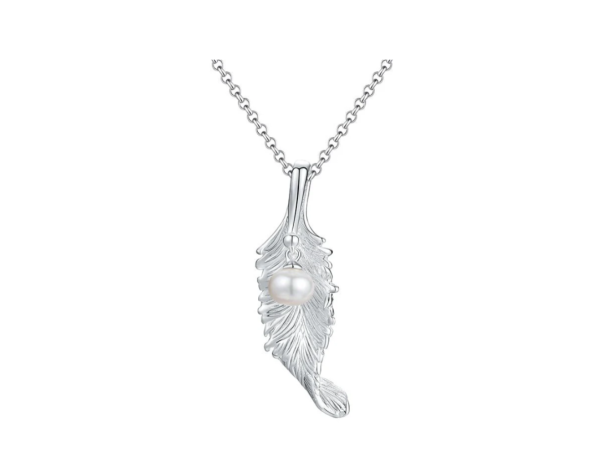 Pearl Long Leaf Pendant Cheap