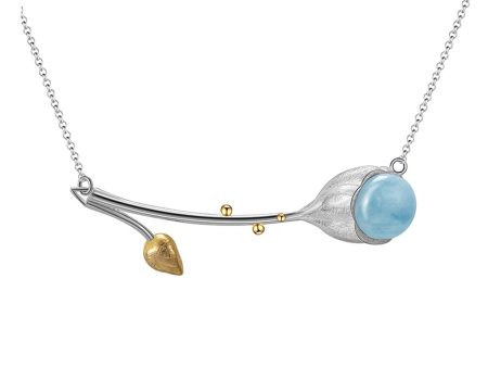 Aquamarine Lotus Bud Necklace Sale